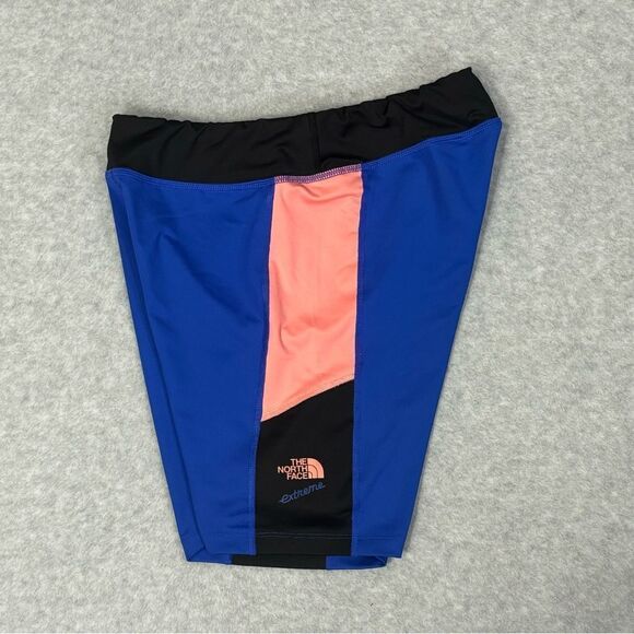 Women's North Face Blue and Pink Athletic Shorts - Picture 3 of 5